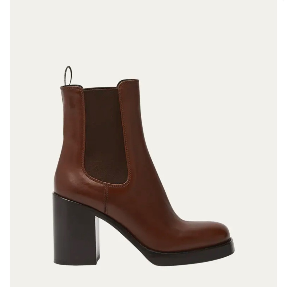 PRADA
Leather Heeled Chelsea Boots NWT